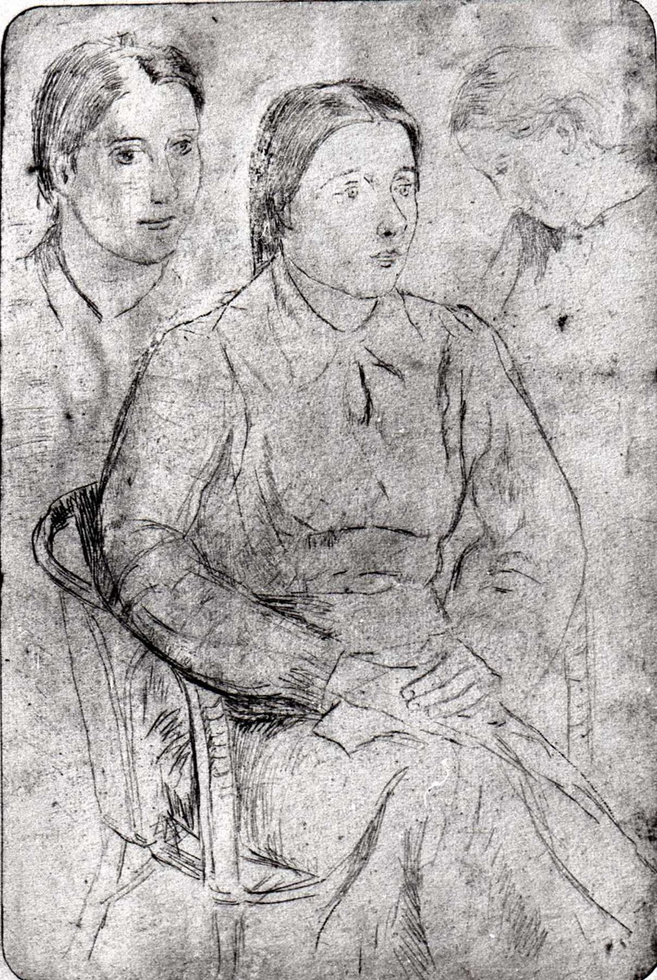 Studio di figura, primi anni ’30, incisione a puntasecca, Napoli, collezione privata